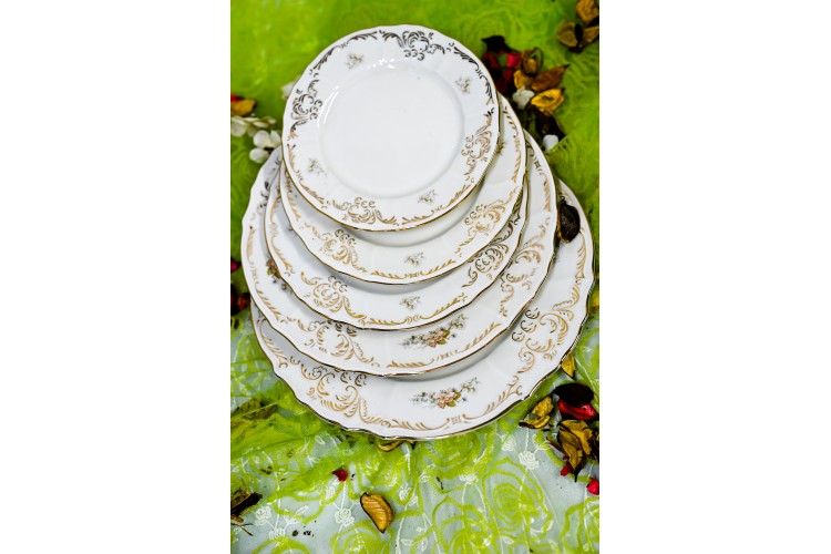 פרח נרקיס - צלחות בגדלים שונים