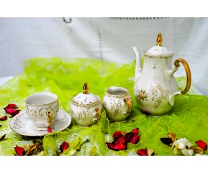 פרח נרקיס - סט קפה ותה