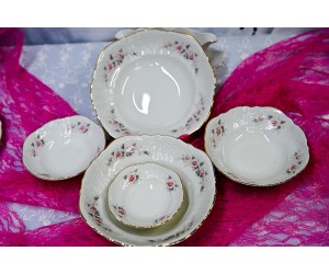 פרח ורוד - קערות בגדלים שונים