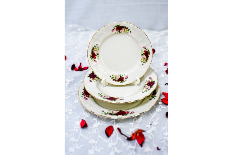 שושנה אדומה - 18 צלחות