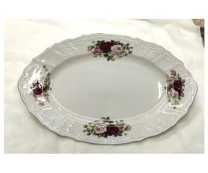 שושנה אדומה - פלטות הגשה אובל 34 ס"מ