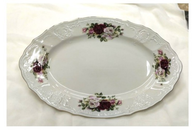 שושנה אדומה - פלטות הגשה אובל 34 ס"מ