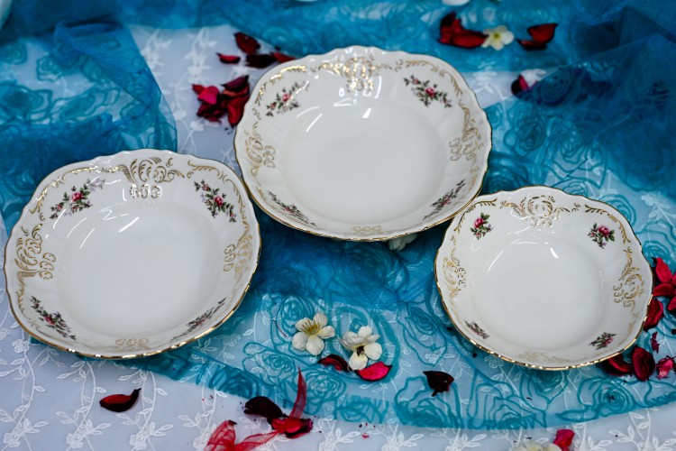 שושנת החוחים - קערות בגדלים שונים