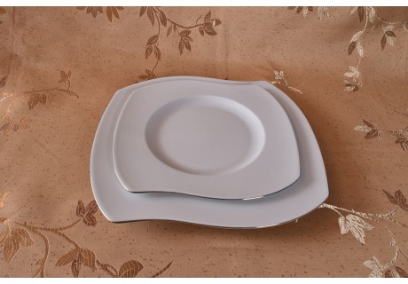 סטים בודדים במלאי - פולניה חלק פס כסף/זהב