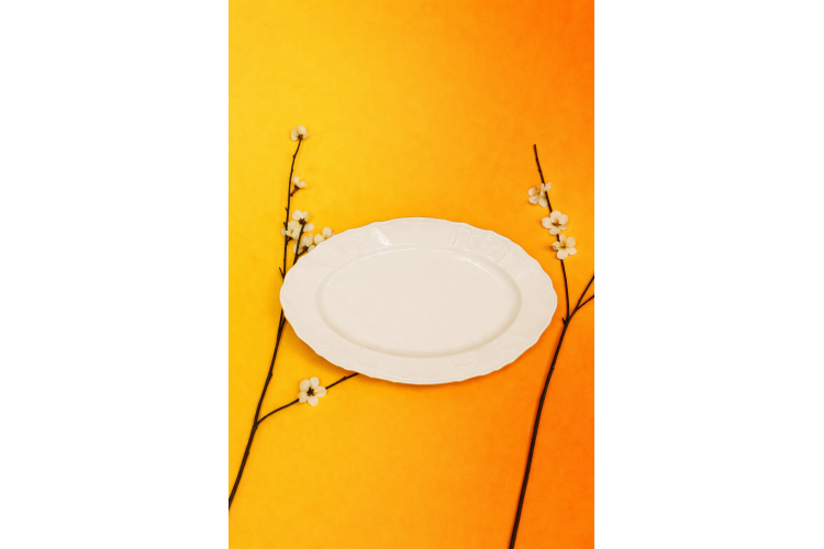 שנהב זהב - פלטות הגשה אובל 36 ס"מ