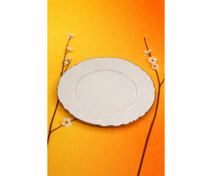 שנהב זהב - שש צלחות עוגה 17 ס"מ