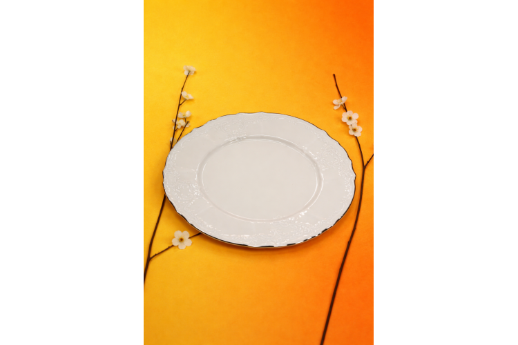 שנהב זהב - שש צלחות מנה עיקרית 25 ס"מ