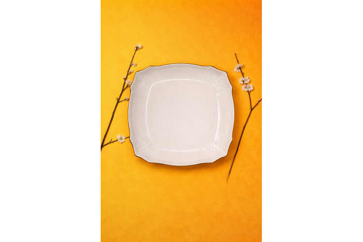 שנהב זהב - פלטה מלבנית - 40 ס"מ