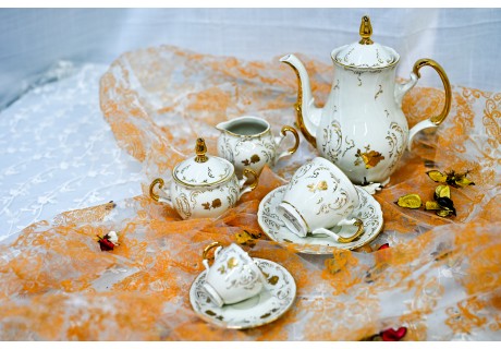 עלה זהב - סט קפה ותה