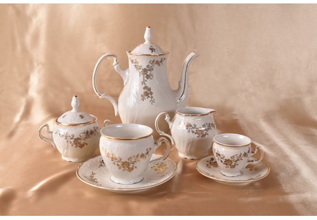 פרח זהב - סט קפה ותה