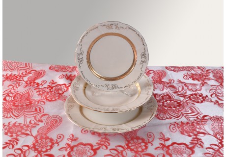 עיטור זהב עבה - 18 צלחות