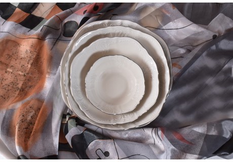 שנהב כסף - צלחות בגדלים שונים