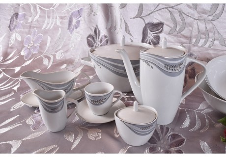 שיבולת אפור - סט קפה ותה